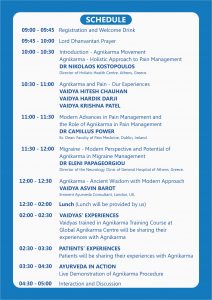 Agnikarma Seminar and Workshop- Schedule